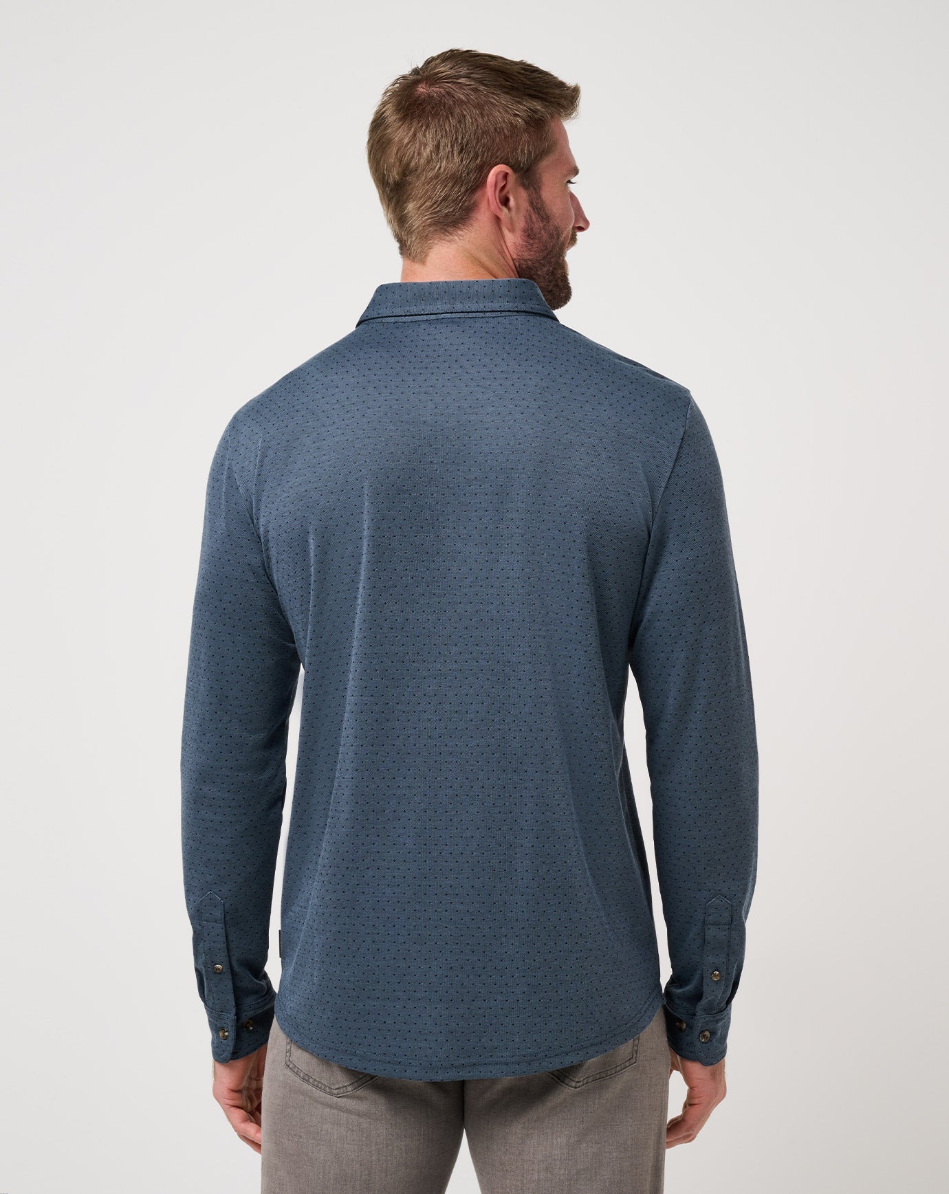 Travis Mathew Handsome Town Long Sleeve Polo