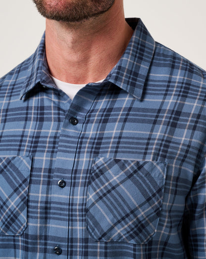 Travis Mathew Cloud Flannel Plaid Button-Up
