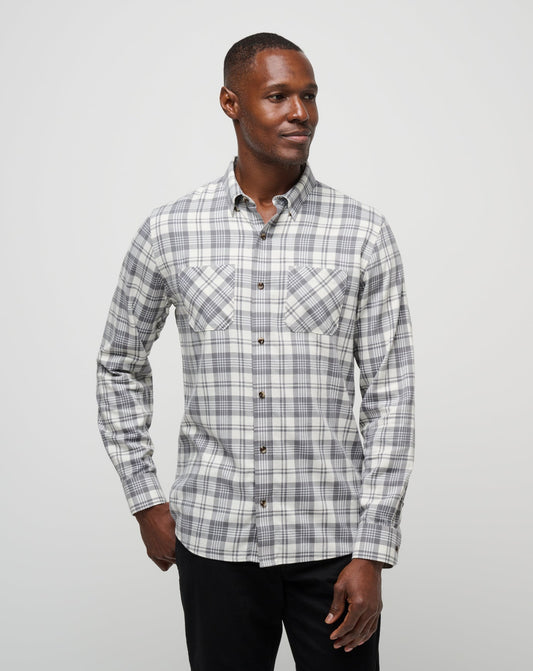 Travis Mathew Cloud Flannel Plaid Button-Up